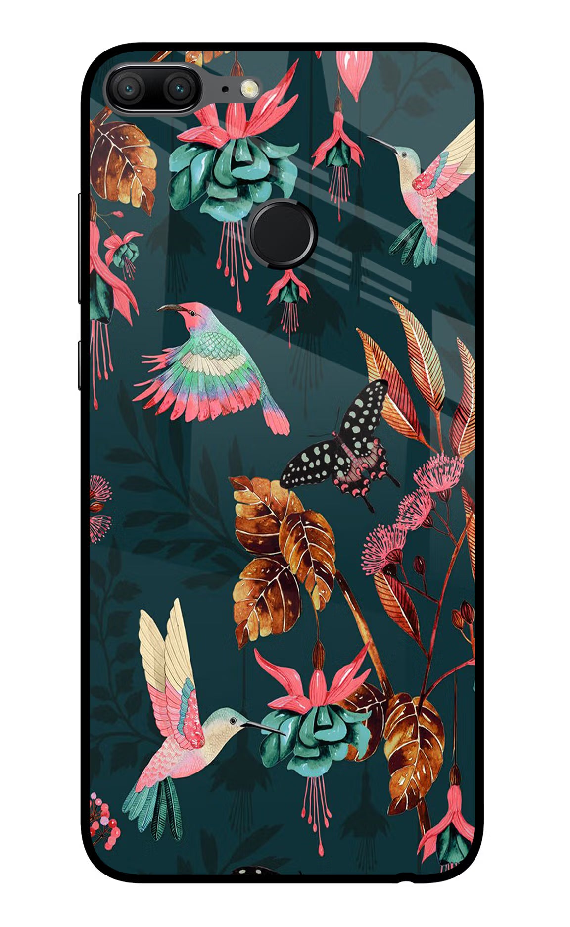 Birds Honor 9 Lite Glass Case Back Cover by Casekaro