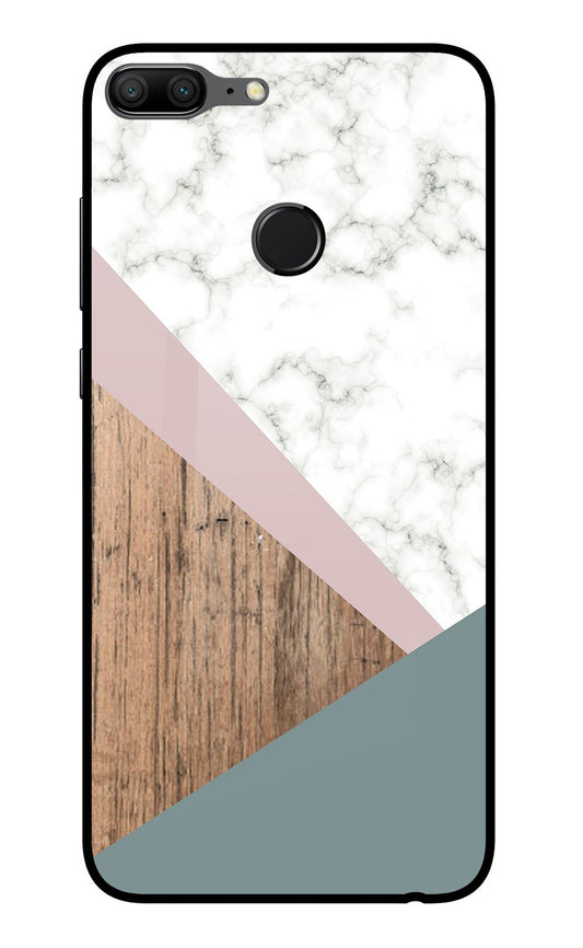 Marble wood Abstract Honor 9 Lite Glass Case