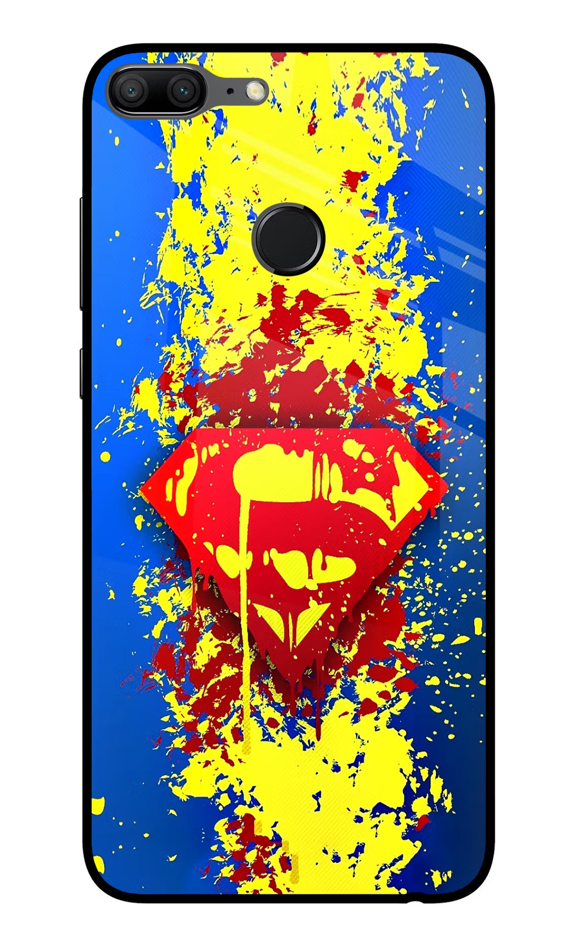 Superman logo Honor 9 Lite Glass Case Back Cover by Casekaro