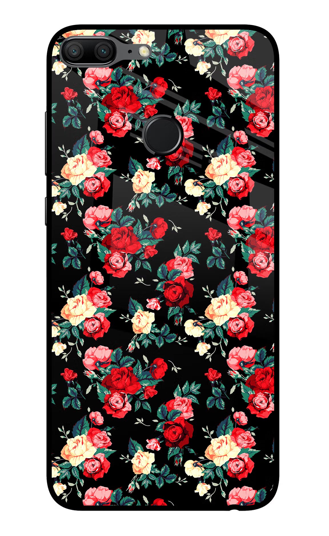 Rose Pattern Honor 9 Lite Glass Case