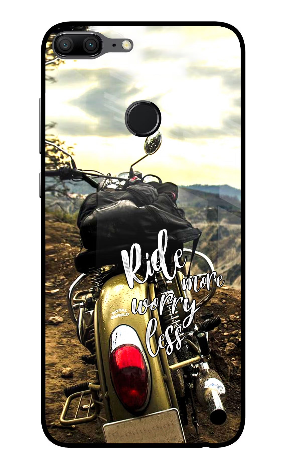 Ride More Worry Less Honor 9 Lite Glass Case Back Cover by Casekaro
