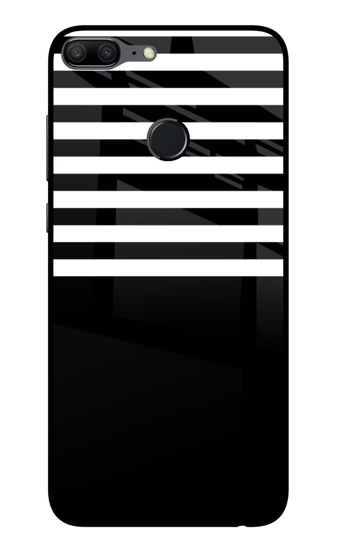 Black and White Print Honor 9 Lite Glass Case