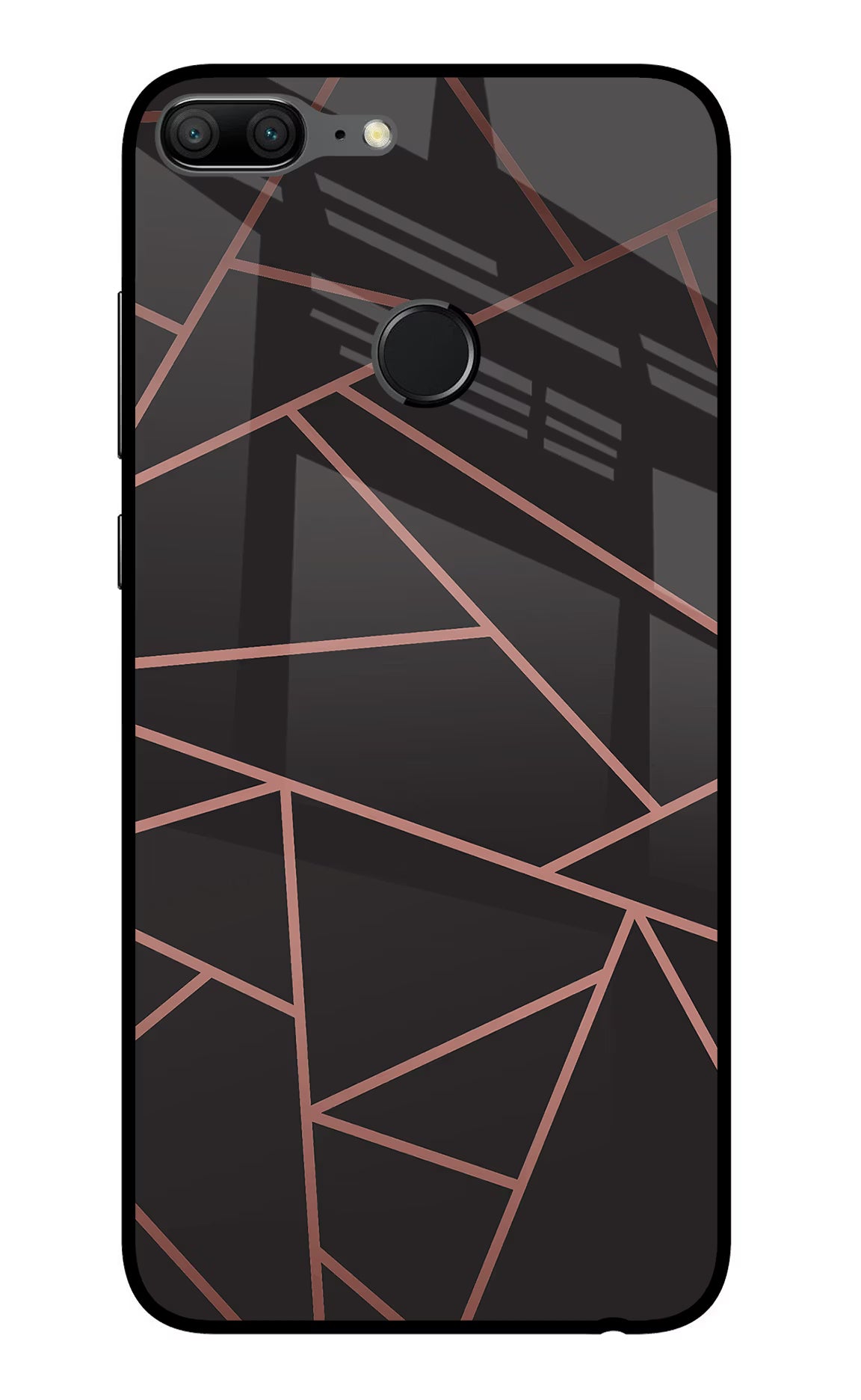 Geometric Pattern Honor 9 Lite Glass Case Back Cover by Casekaro