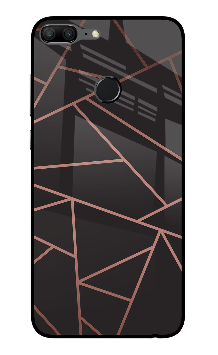 Geometric Pattern Honor 9 Lite Back Cover, Glass case
