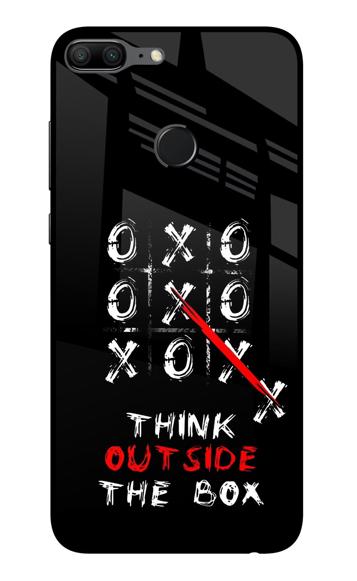Think out of the BOX Honor 9 Lite Glass Case Back Cover by Casekaro