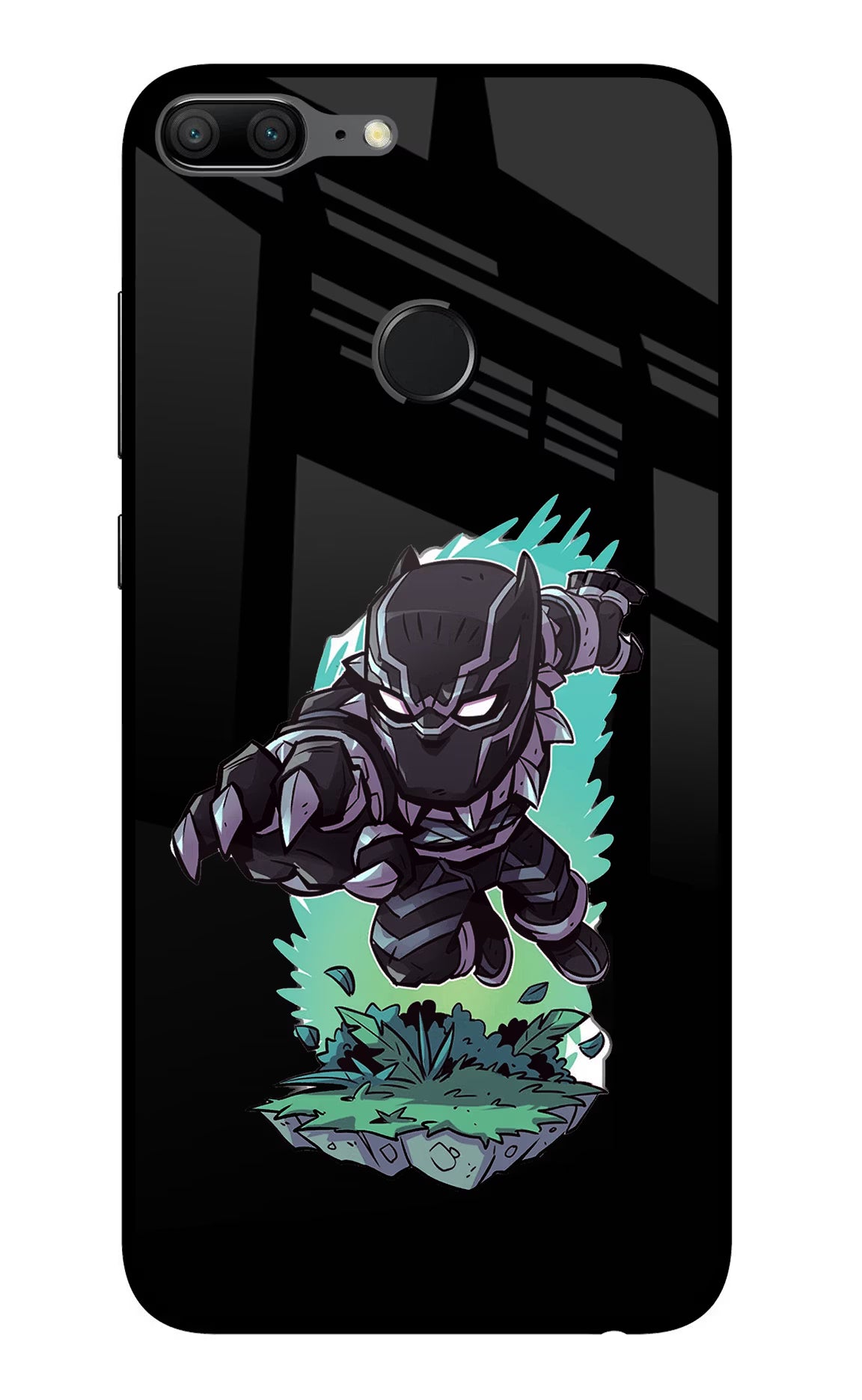 Black Panther Honor 9 Lite Glass Case Back Cover by Casekaro