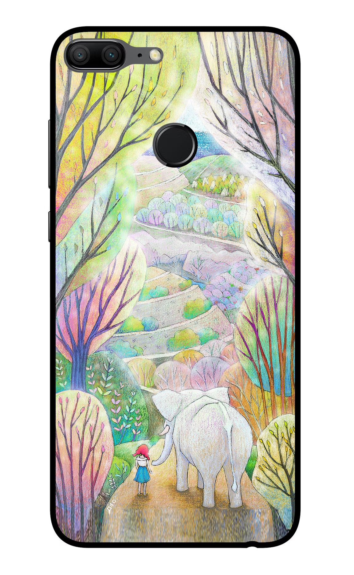 Nature Painting Honor 9 Lite Glass Case Back Cover by Casekaro