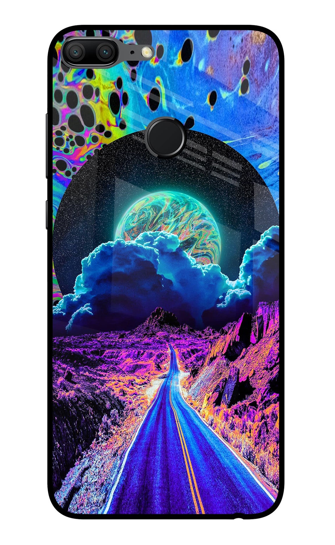 Psychedelic Painting Honor 9 Lite Glass Case