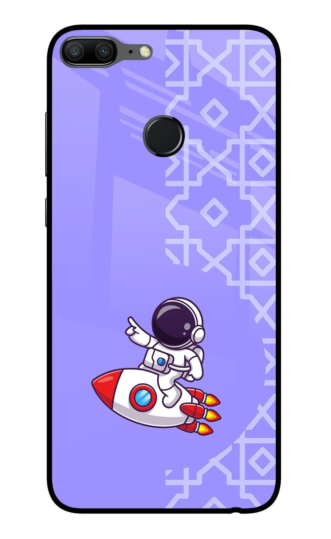 Cute Astronaut Honor 9 Lite Glass Case Back Cover by Casekaro