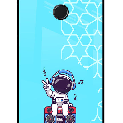 Cute Astronaut Chilling Honor 9 Lite Glass Case