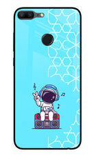 Cute Astronaut Chilling Honor 9 Lite Glass Case