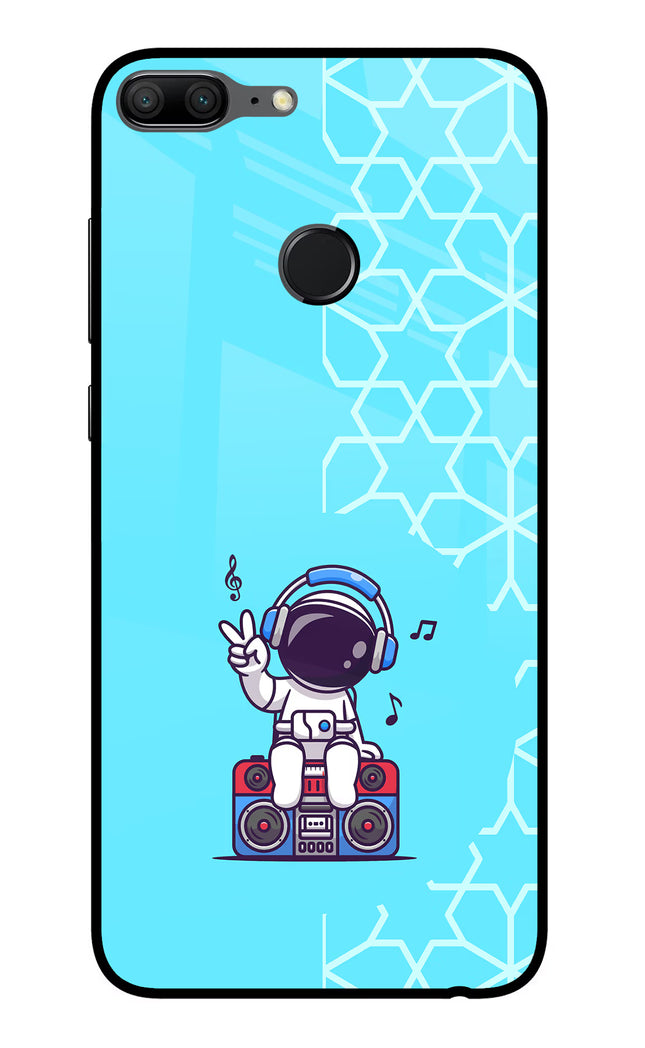 Cute Astronaut Chilling Honor 9 Lite Glass Case