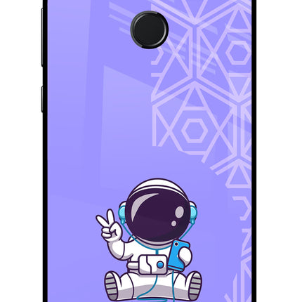 Cute Astronaut Chilling Honor 9 Lite Glass Case