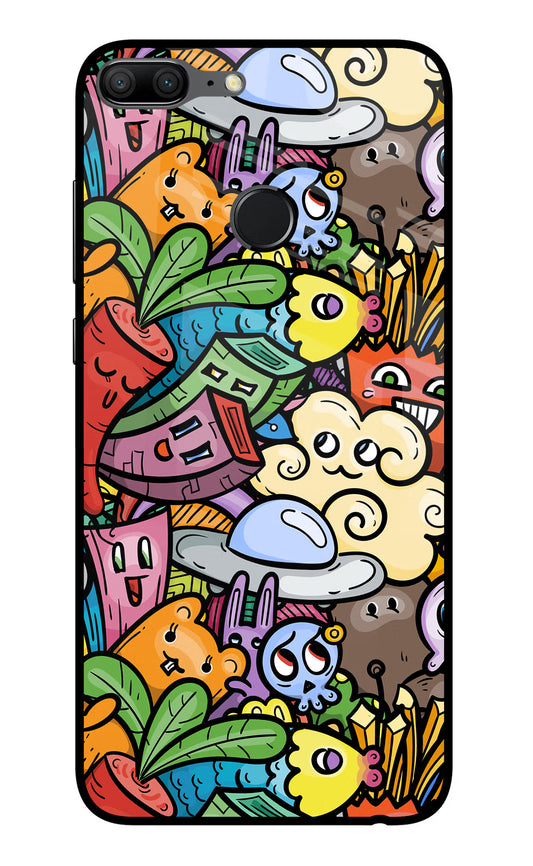 Veggie Doodle Honor 9 Lite Glass Case