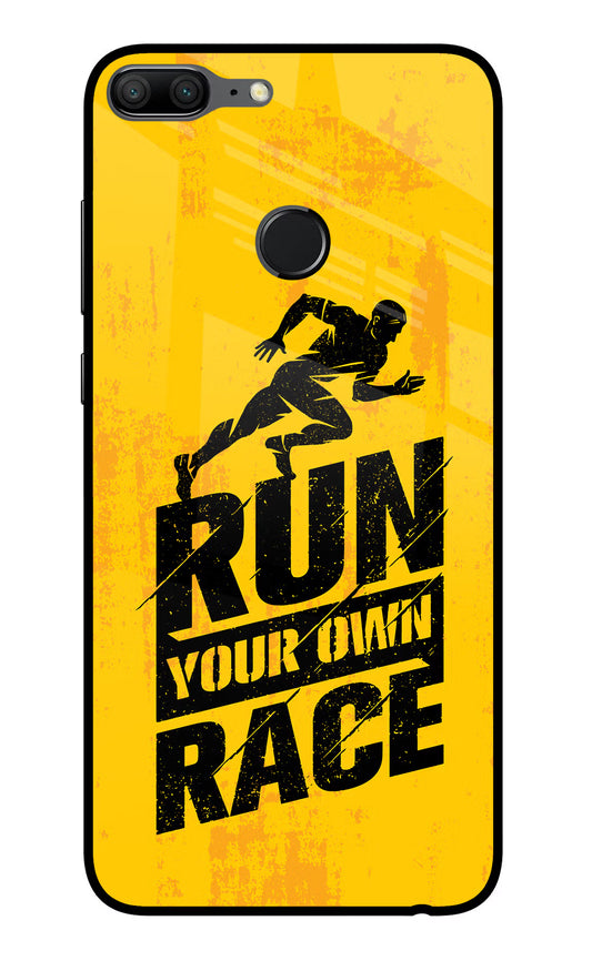 Run Your Own Race Honor 9 Lite Glass Case