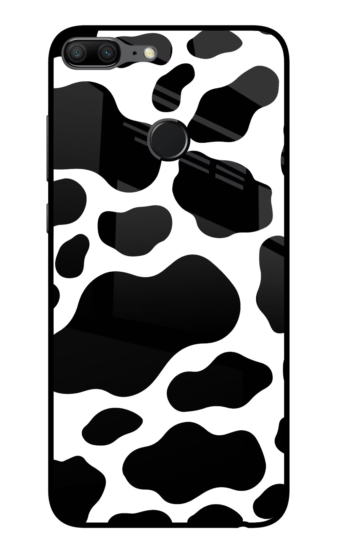 Cow Spots Honor 9 Lite Glass Case Back Cover by Casekaro