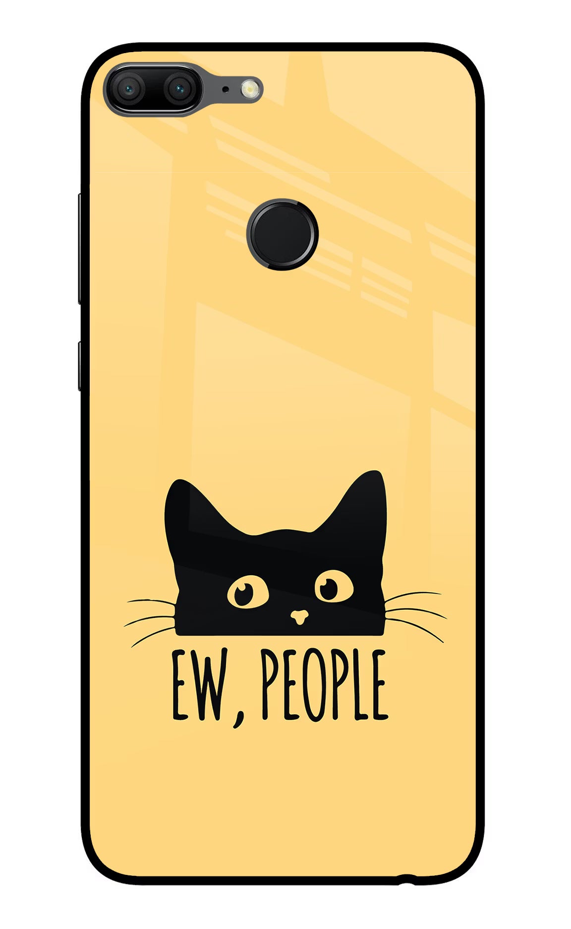 Ew People Catitude Honor 9 Lite Glass Case Back Cover by Casekaro