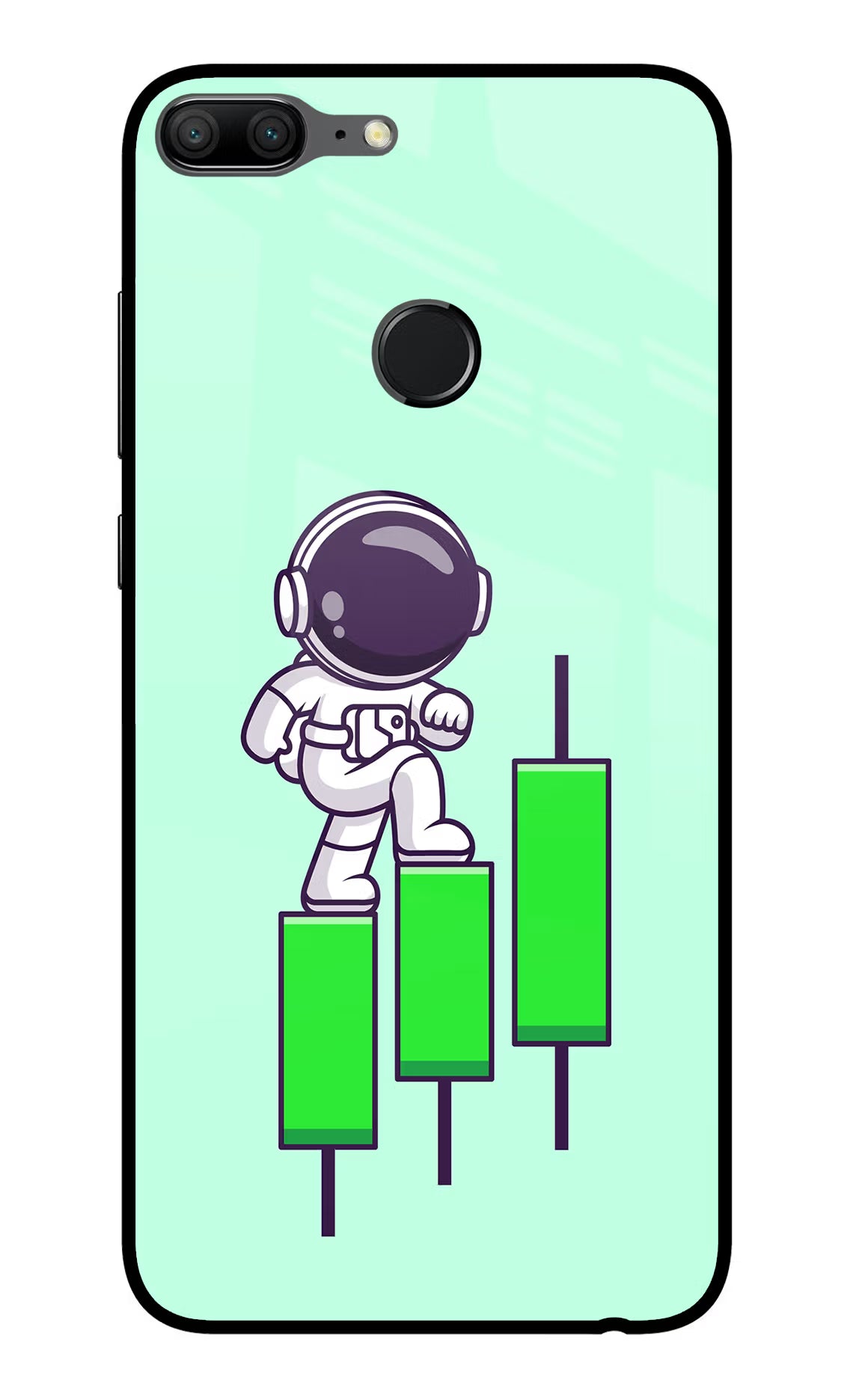 Astronaut Trader Honor 9 Lite Glass Case