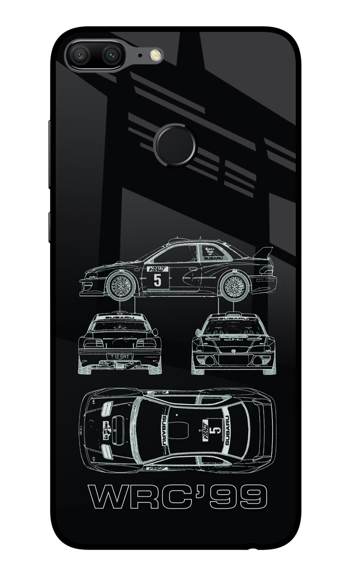 WRC'99 Honor 9 Lite Glass Case Back Cover by Casekaro