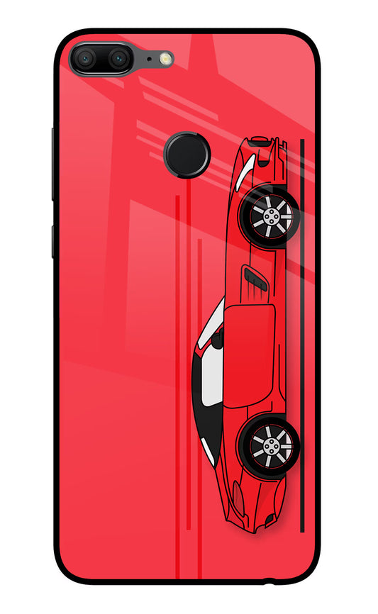 Red Velocity Honor 9 Lite Glass Case