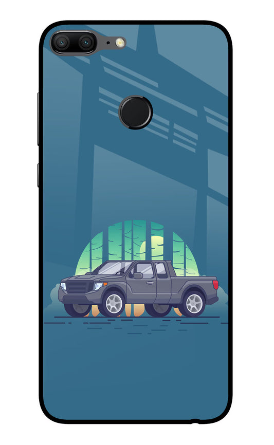 Retro Garage Vibe Honor 9 Lite Glass Case