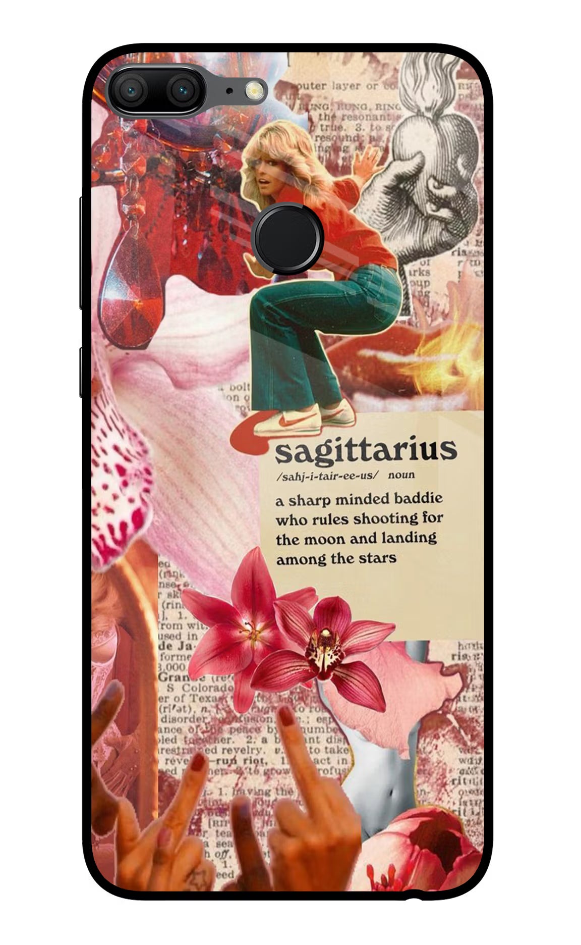 Sagittarius Zodiac Honor 9 Lite Glass Case Back Cover by Casekaro