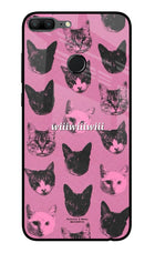 Pink Cats Honor 9 Lite Glass Case