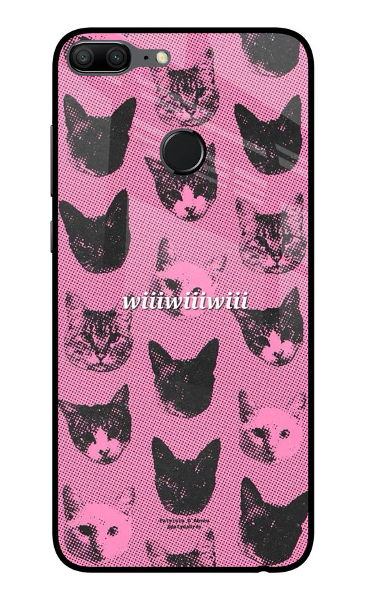 Pink Cats Honor 9 Lite Glass Case