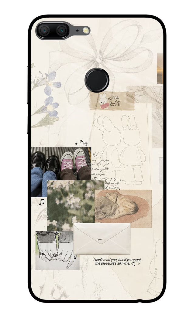 Soft Aesthetic Honor 9 Lite Glass Case