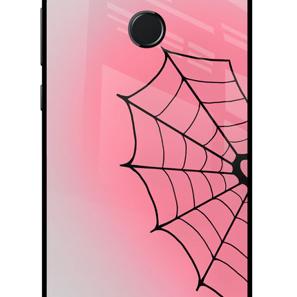Pink Web Honor 9 Lite Glass Case