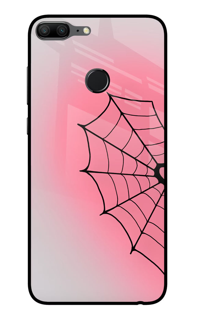 Pink Web Honor 9 Lite Glass Case