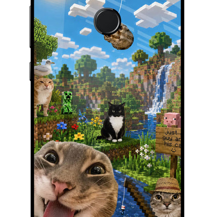 Minecraft Cat Chaos Honor 9 Lite Glass Case
