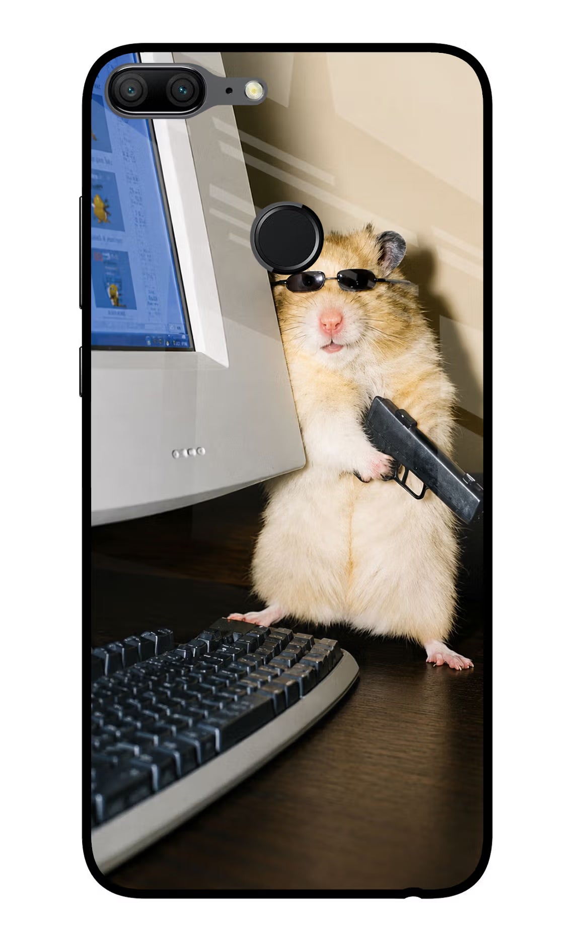 Hacker Hamster Honor 9 Lite Glass Case