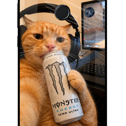 Gamer Cat Energy Honor 9 Lite Glass Case