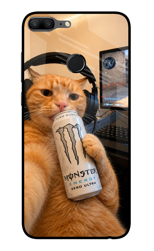 Gamer Cat Energy Honor 9 Lite Glass Case