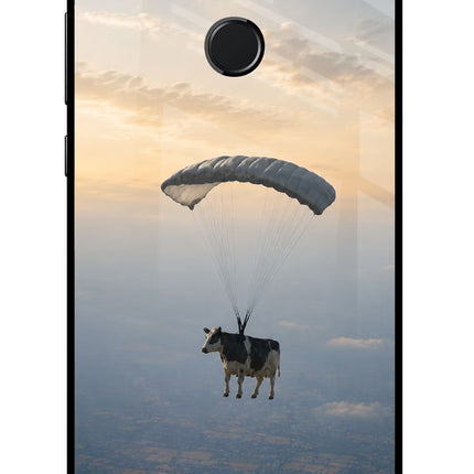 Skydiving Cow Honor 9 Lite Glass Case