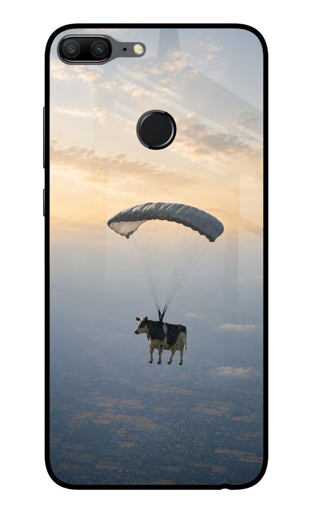 Skydiving Cow Honor 9 Lite Glass Case