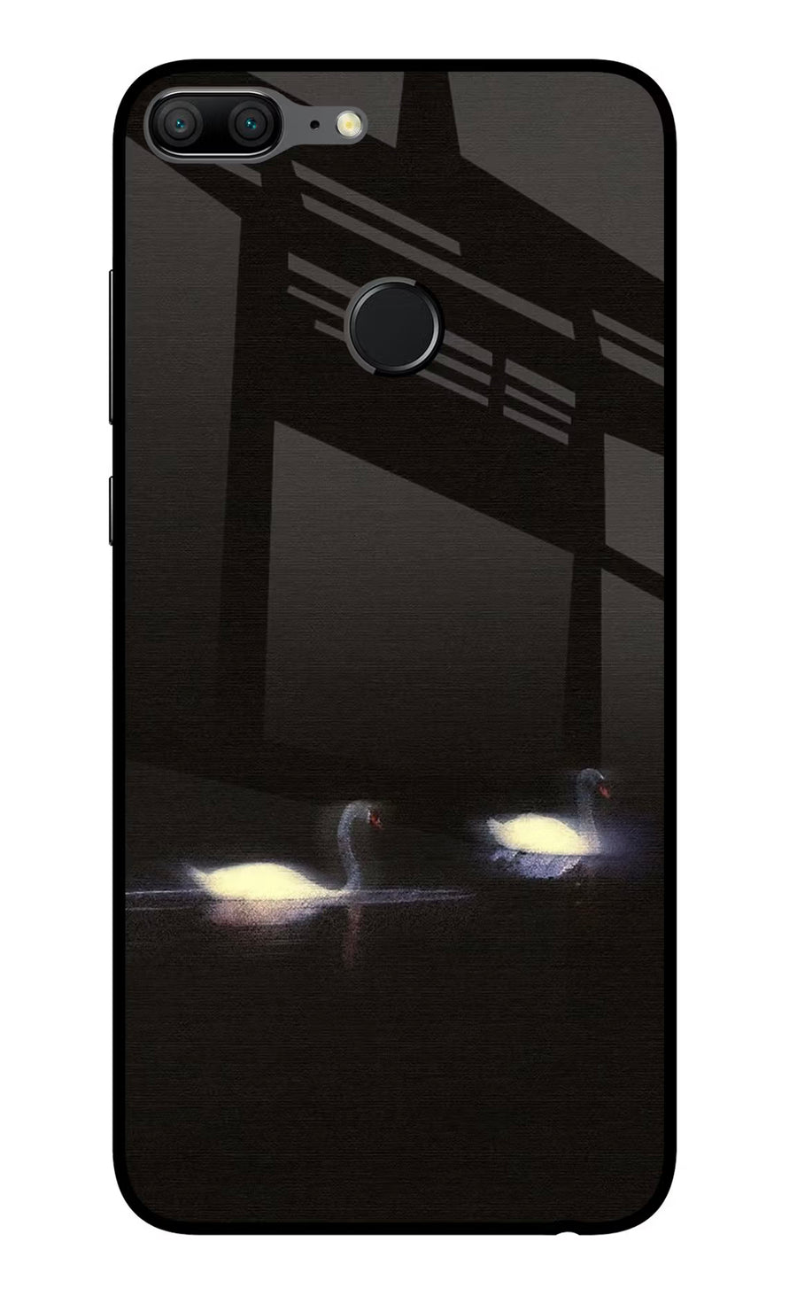 Silent Swans Honor 9 Lite Back Cover, Glass case