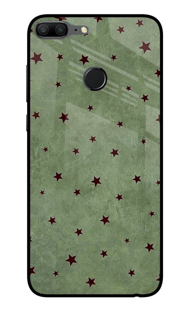 Green Stars Honor 9 Lite Glass Case