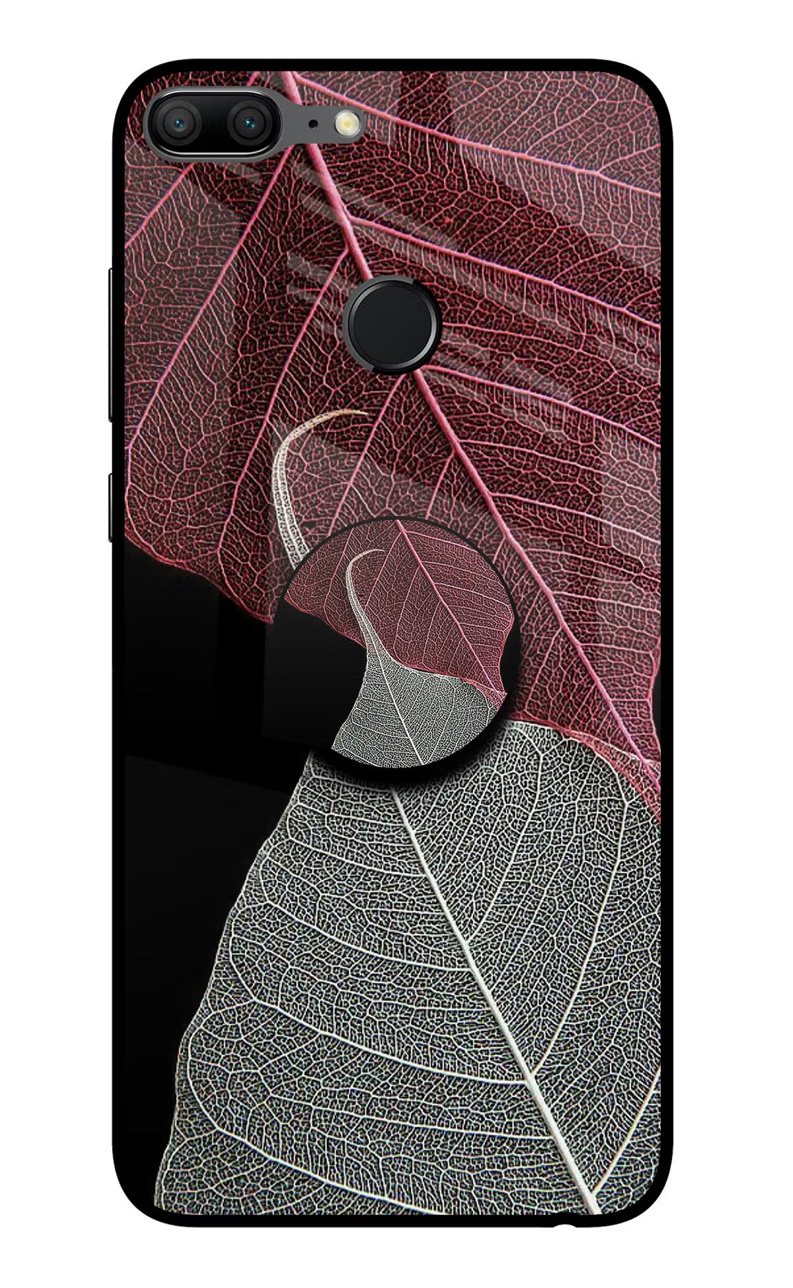 Leaf Pattern Honor 9 Lite Glass Case
