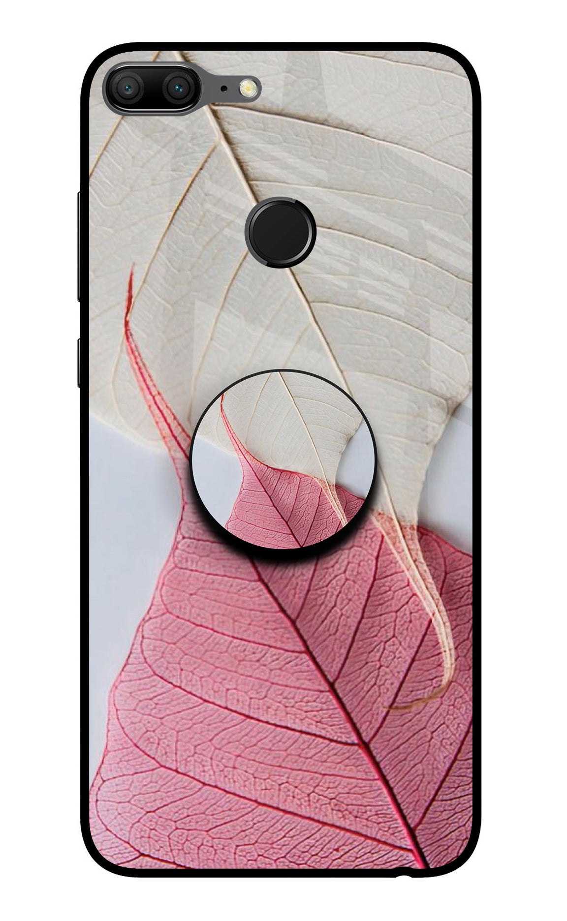 White Pink Leaf Honor 9 Lite Pop Case