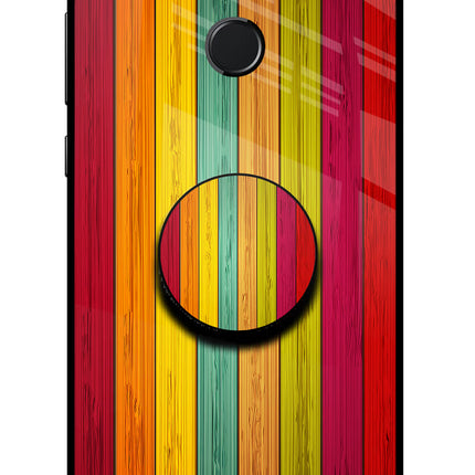 Multicolor Wooden Honor 9 Lite Glass Case
