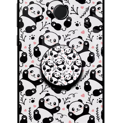 Cute Panda Honor 9 Lite Glass Case