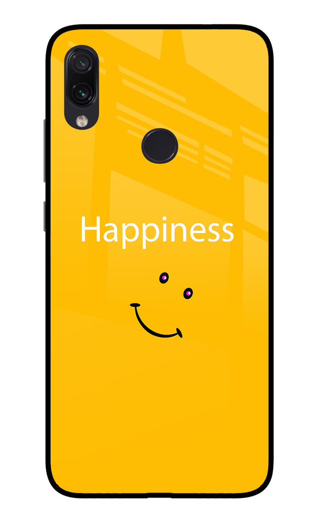 Happiness With Smiley Redmi Note 7/7S/7 Pro Glass Case Back Cover by Casekaro