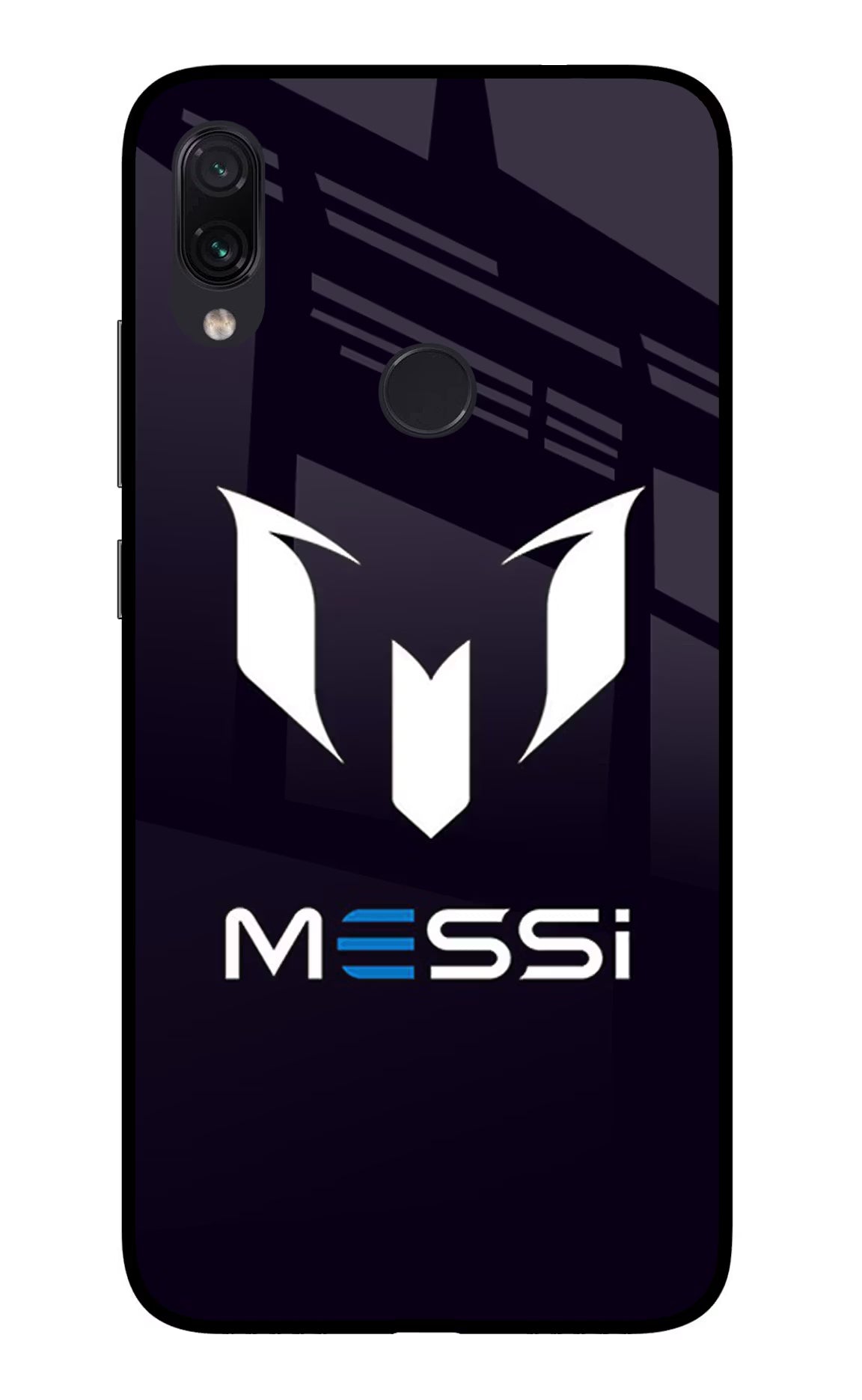 Messi Logo Redmi Note 7/7S/7 Pro Glass Case Back Cover by Casekaro