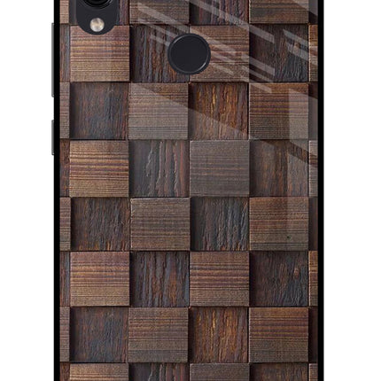 Wooden Cube Design Redmi Note 7/7S/7 Pro Glass Case Back Cover by Casekaro