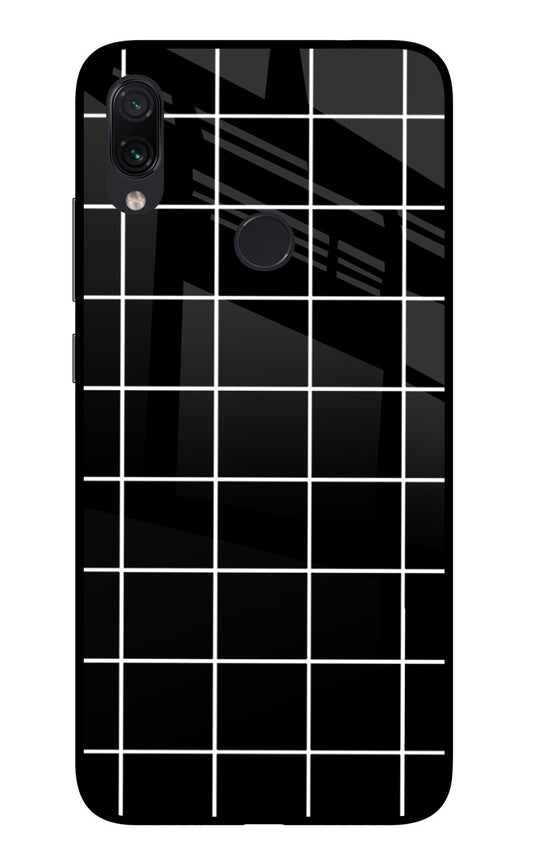 White Grid Redmi Note 7/7S/7 Pro Glass Case