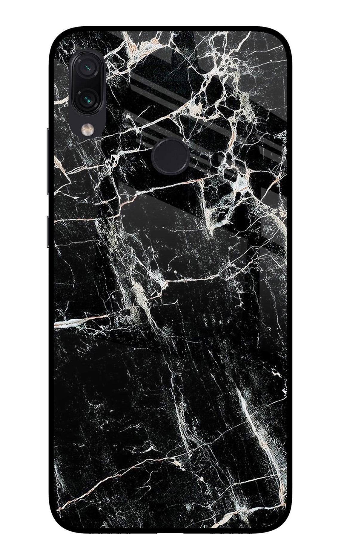 Black Marble Texture Redmi Note 7/7S/7 Pro Glass Case