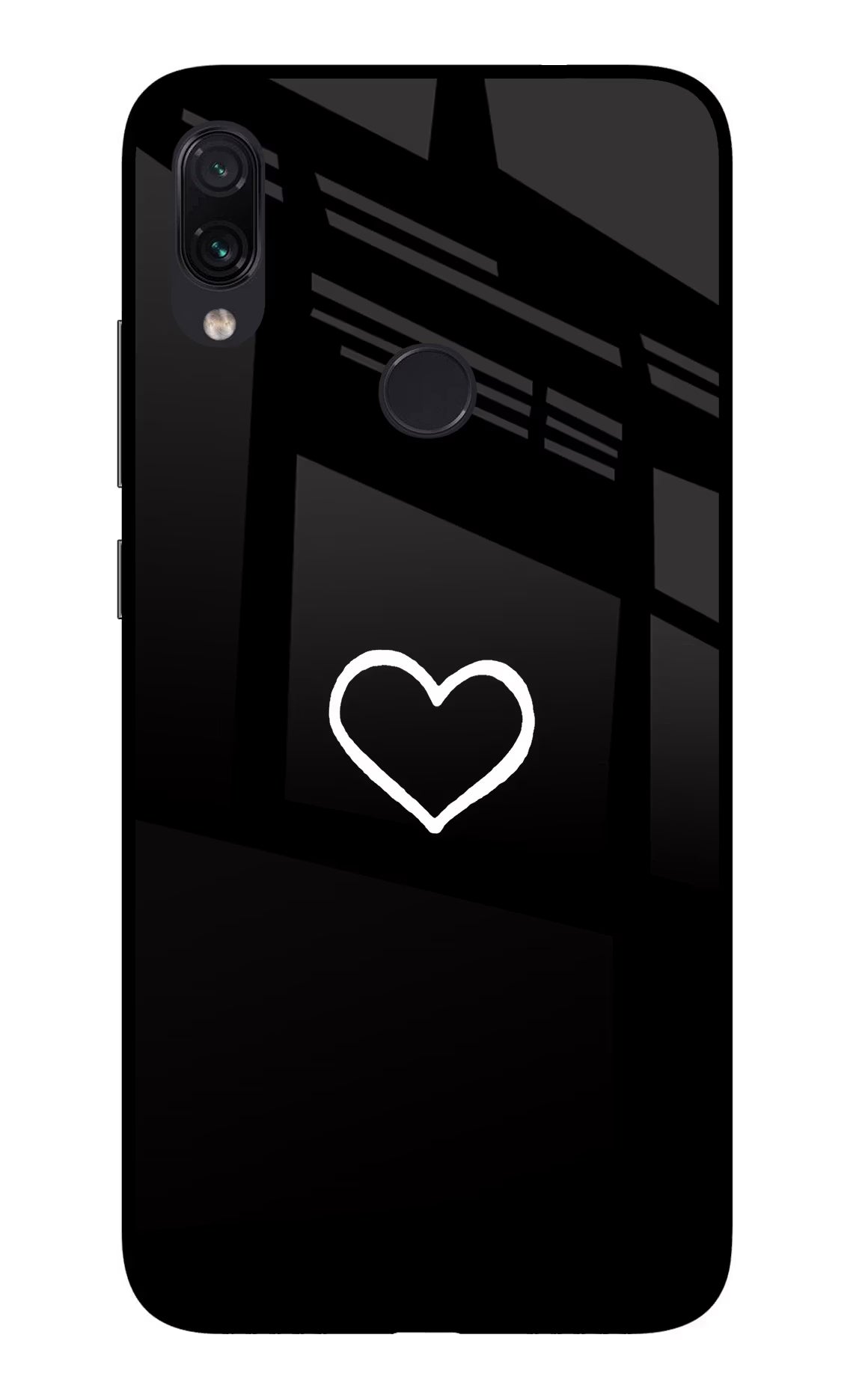 Heart Redmi Note 7/7S/7 Pro Glass Case Back Cover by Casekaro