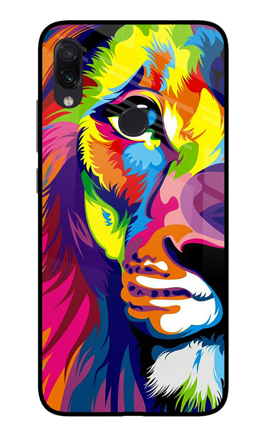 Lion Half Face Redmi Note 7/7S/7 Pro Glass Case